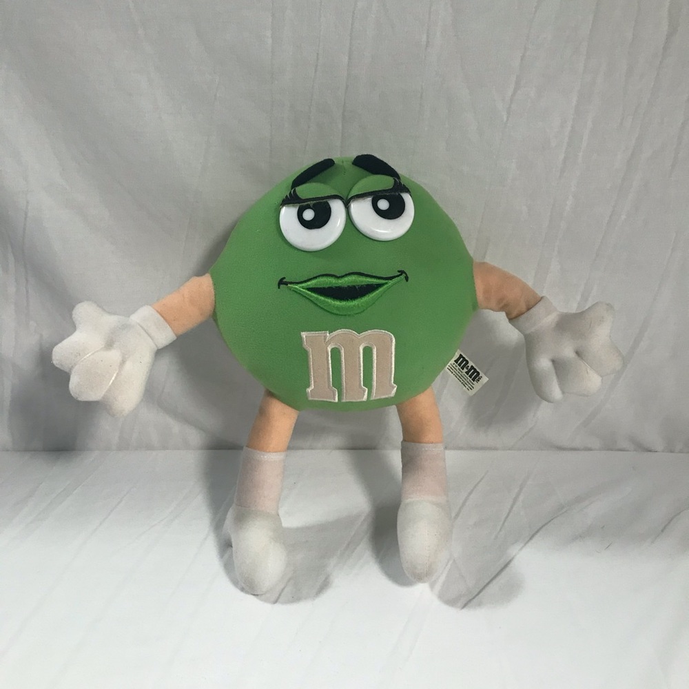 Mars M&M Green Lady Plush with Posable Arms and Legs 12”